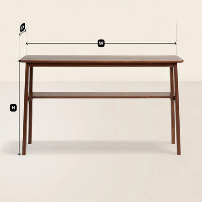 Mid Century Console Table Sleek Open Design