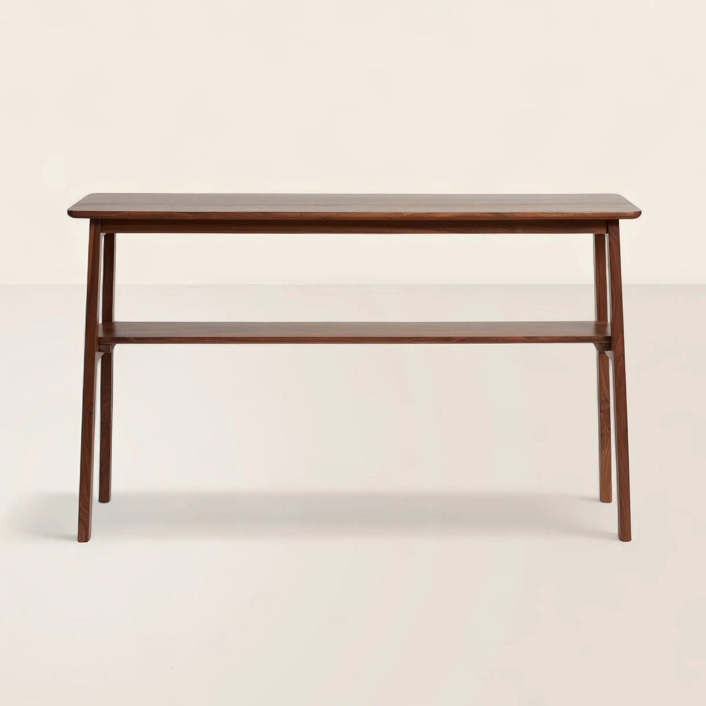 Mid Century Console Table Sleek Open Design