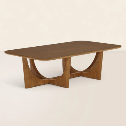 Architectural Coffee Table Modern Centerpiece with Sculptural Base