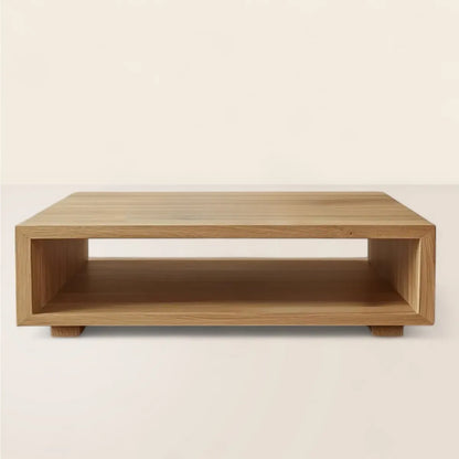 Modern Low Coffee Table Sleek Open Shelf Design for Stylish Living