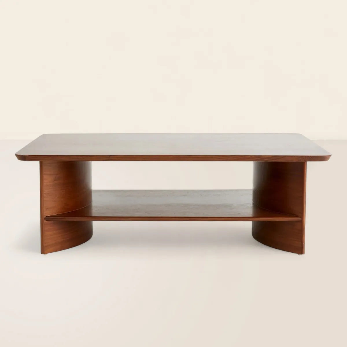 Contemporary Curved Coffee Table Sleek and Functional Design