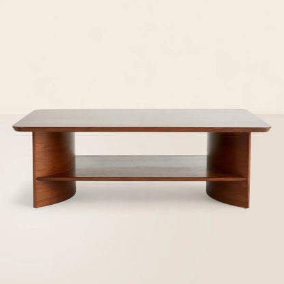 Contemporary Curved Coffee Table Sleek and Functional Design