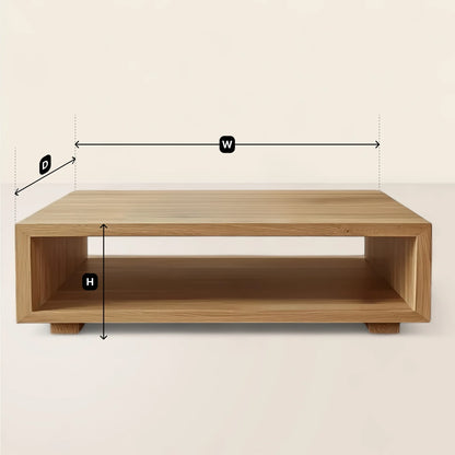 Modern Low Coffee Table Sleek Open Shelf Design for Stylish Living