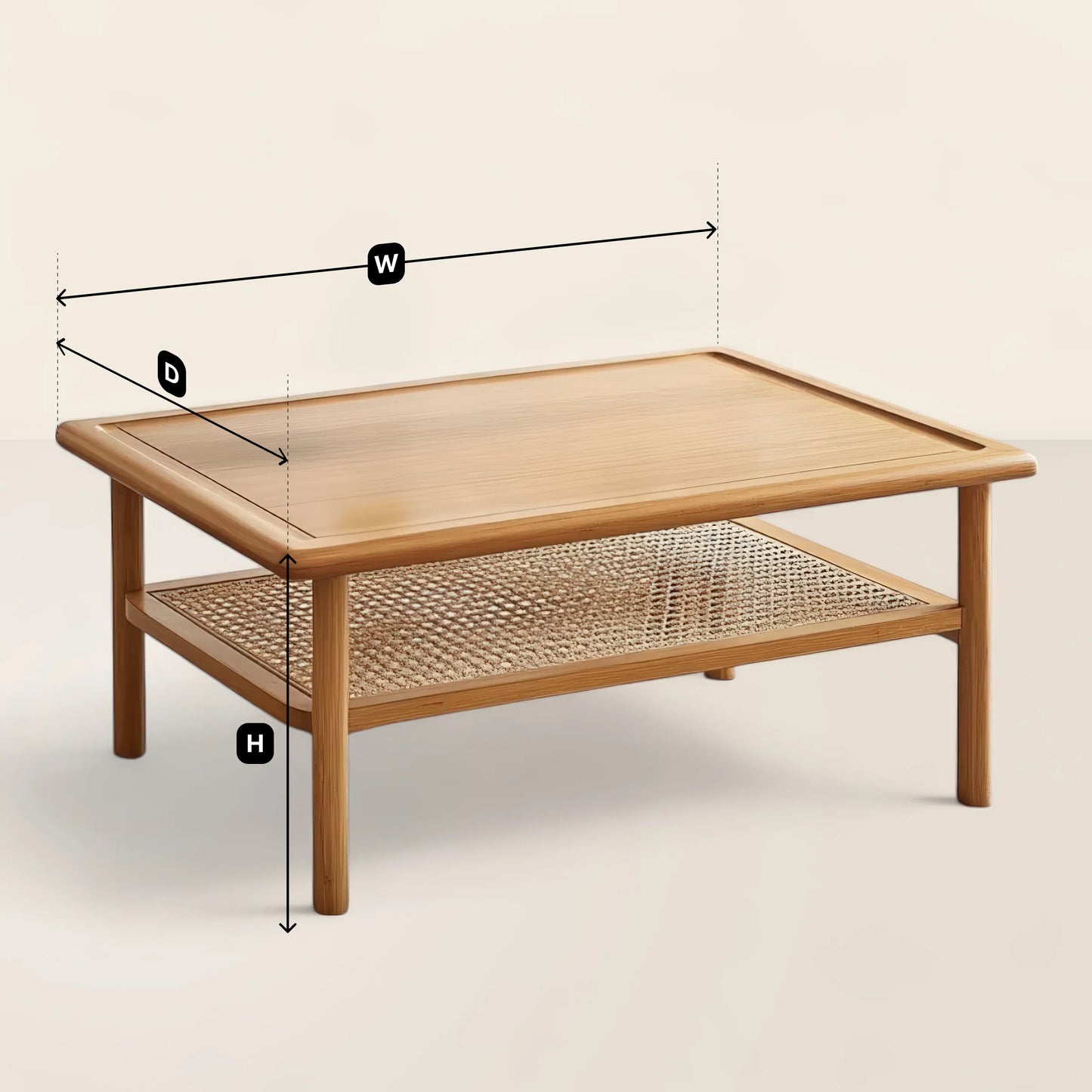 Compact Coffee Table with Storage Shelf for Modern Living Spaces