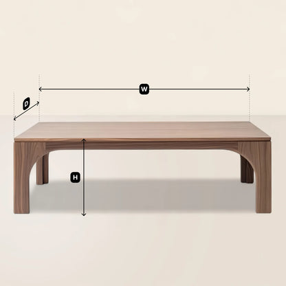 Arched Leg Coffee Table Grounded Elegance for Modern Spaces