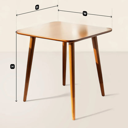 Mid Century Modern Accent Table Compact Wood Design