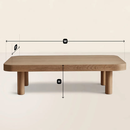 Contemporary Low Profile Coffee Table for Modern Interiors