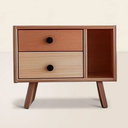Mid Century Modern Nightstand Classic Wood Design