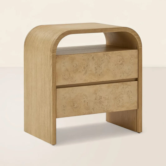 Elegant Two Drawer Nightstand Modern and Functional