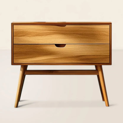 Elegant Mid Century Modern Nightstand with Single Drawer