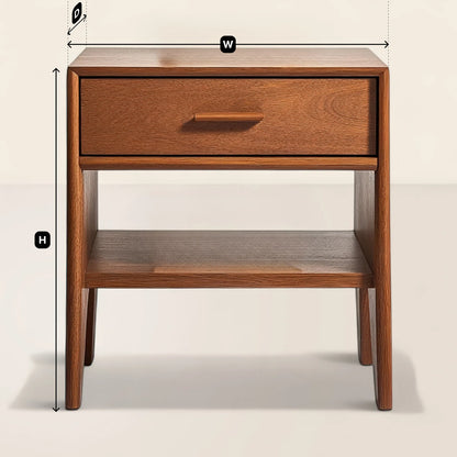 Elegant Nightstand Storage Drawer Shelf Design