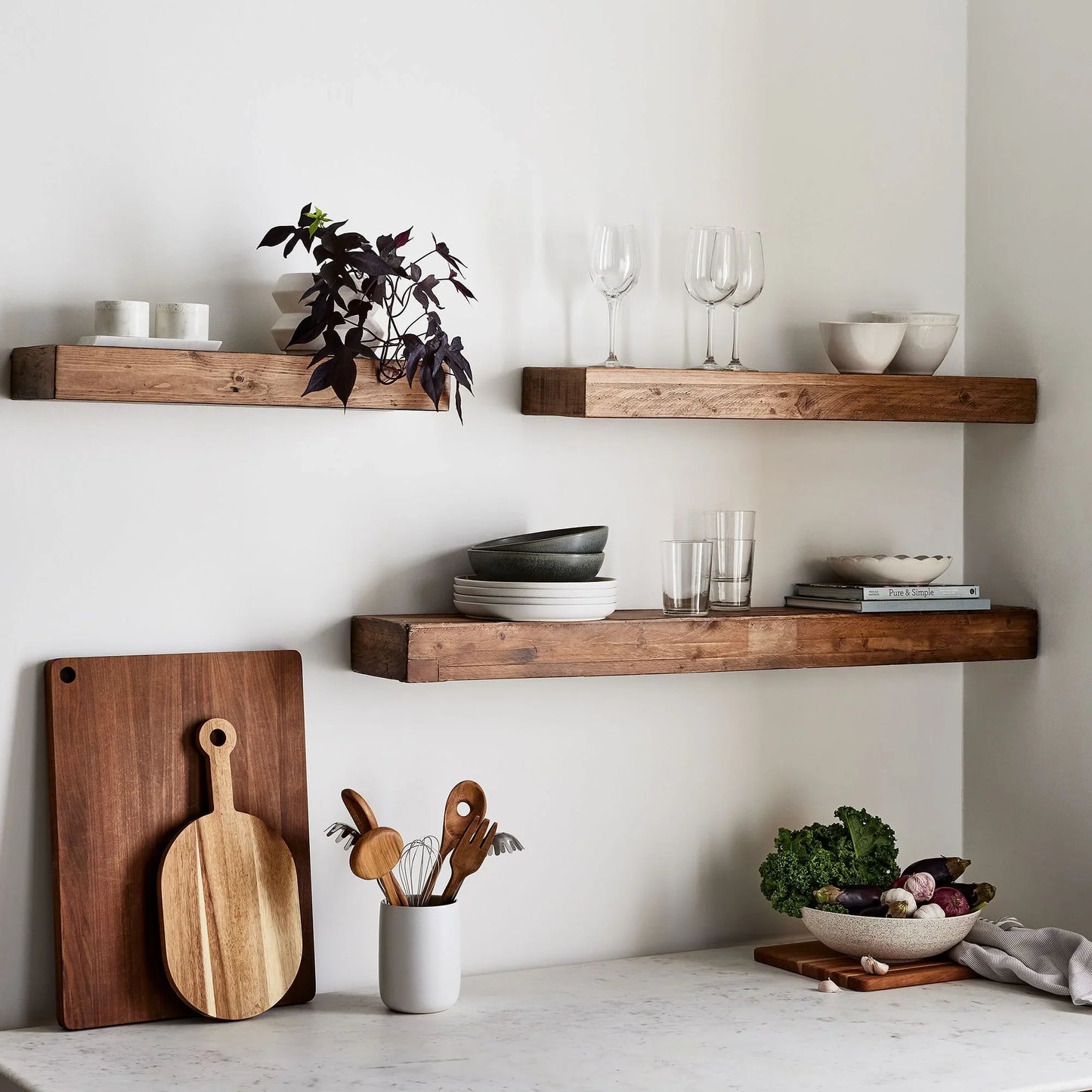 Modern Floating Wall Shelf Decorative Display Unit