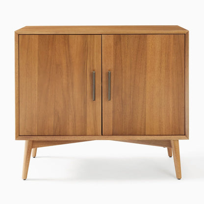 Mid-Century Console Table Storage Cabinet
