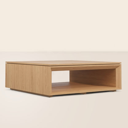 Low Profile Coffee Table Modern Centerpiece with Open Storage