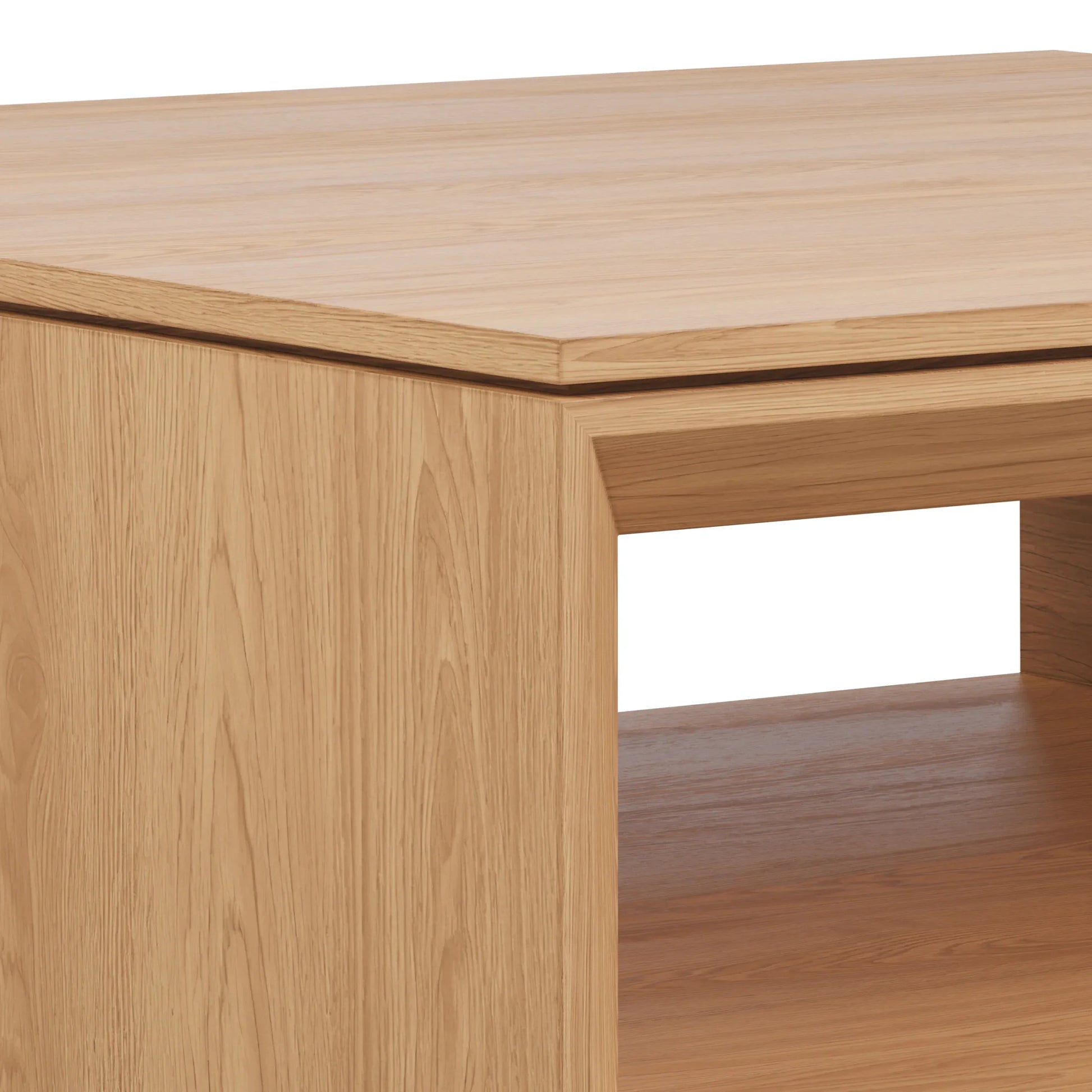 Low Profile Coffee Table with spacious open storage