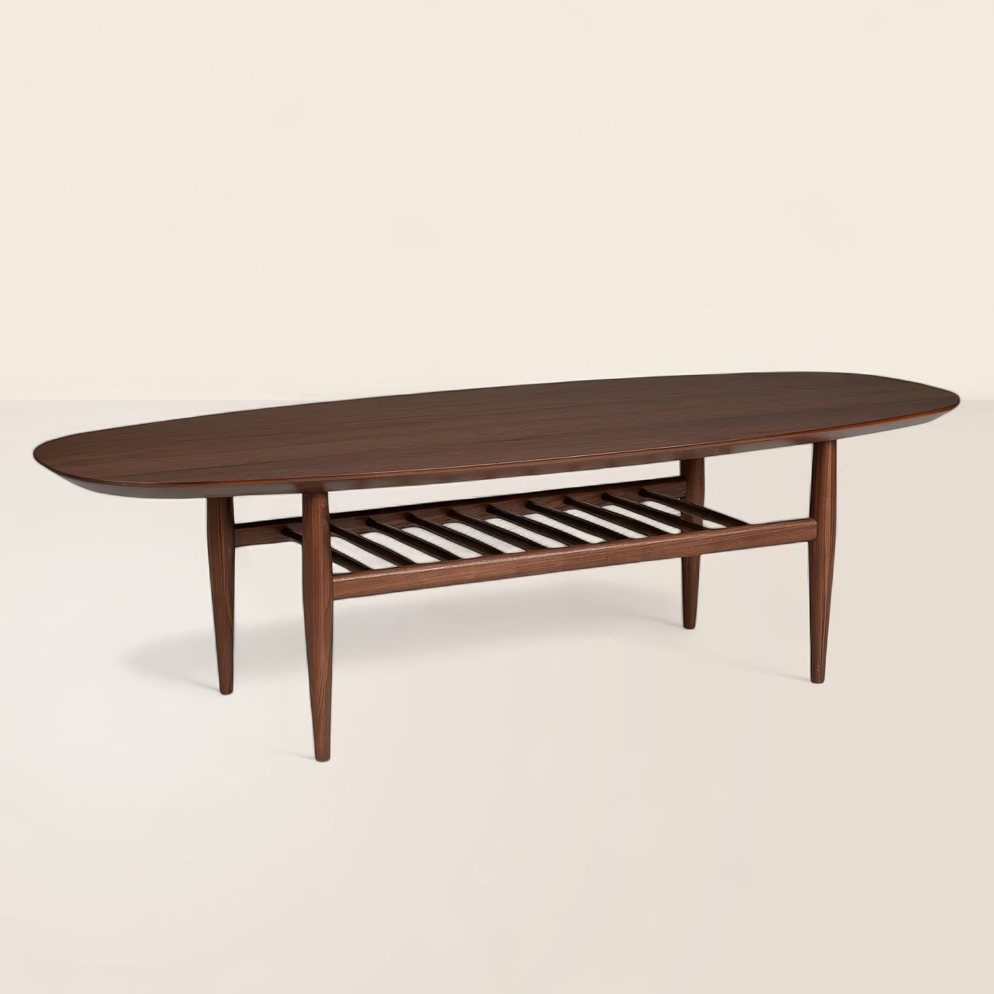 Mid Century Coffee Table Timeless Design with Open Storage