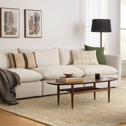 Mid Century Coffee Table with open lower shelf