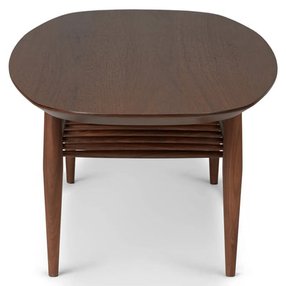 Mid Century Coffee Table with open lower shelf