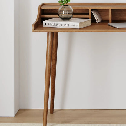 Mid-Century Writing Desk Elegant Storage Design