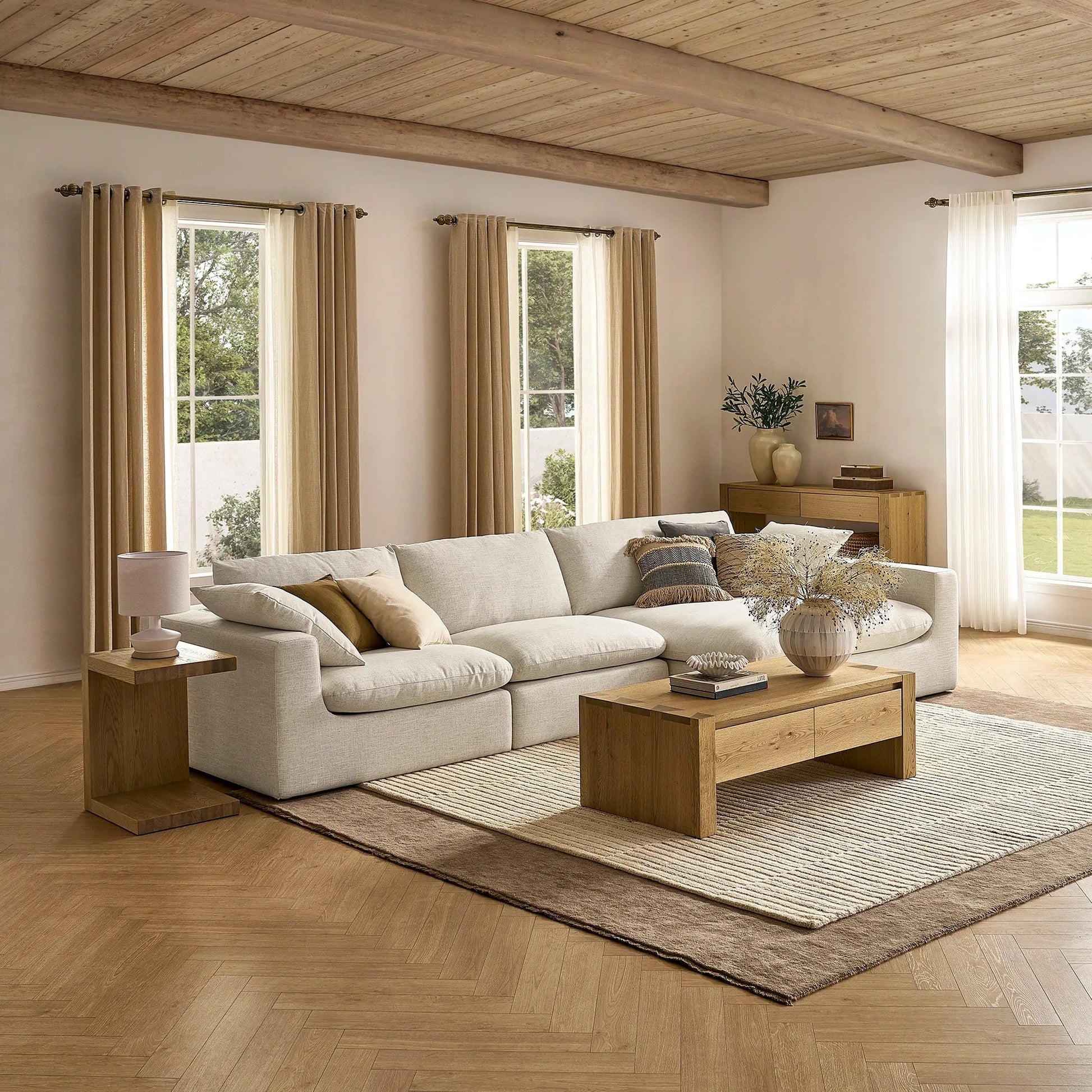 Minimalist C Side Table with a modern design and open base perfect for small spaces