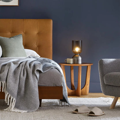 Modern Accent Side Table with Sculptural Base and Round Top for Contemporary Interiors