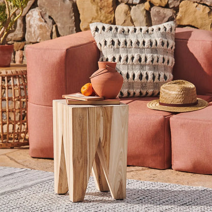 Modern Geometric Side Table with angular base