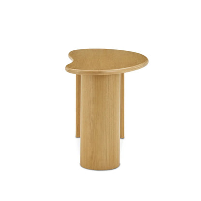 Modern Kidney Shaped Desk with a sculptural base and curved top perfect for contemporary workspaces