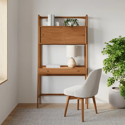 Modern Ladder Desk Compact Storage Shelves