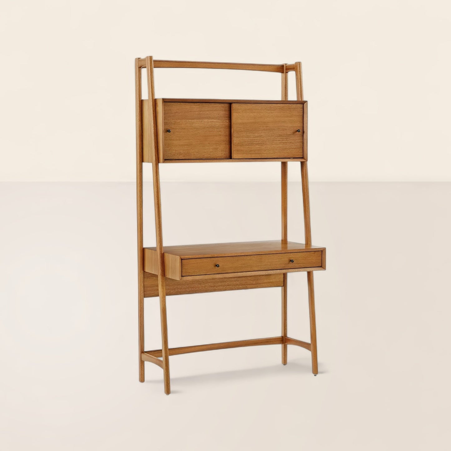 Modern Ladder Desk Compact Storage Shelves