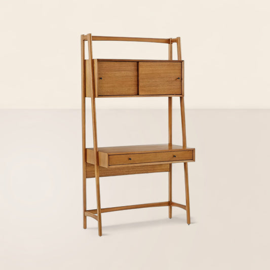 Modern Ladder Desk Compact Storage Shelves