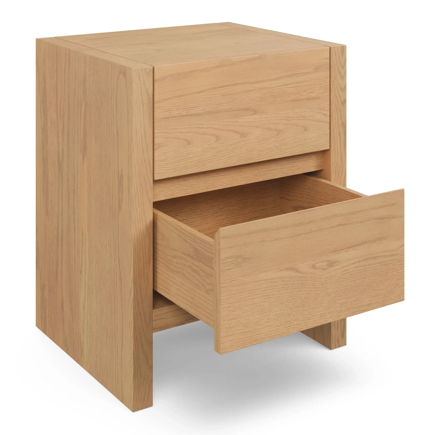 Modern Nightstand Two Drawers Minimalist Bedroom Storage Elegant Design