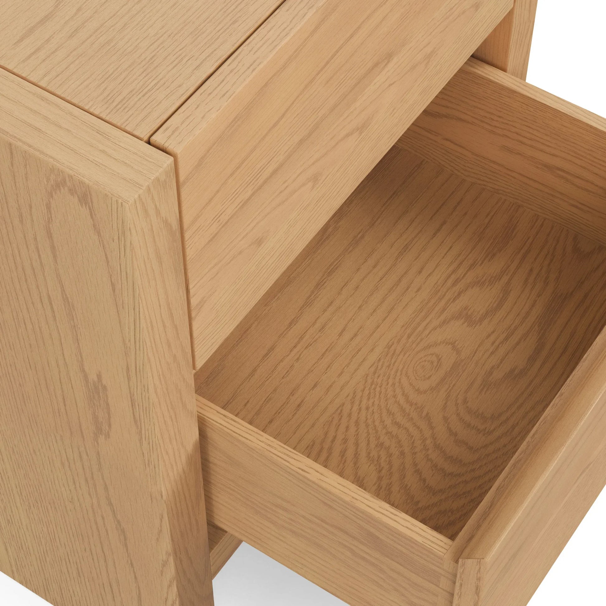 Modern Nightstand Two Drawers Minimalist Bedroom Storage Elegant Design