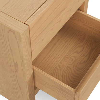 Modern Nightstand Two Drawers Minimalist Bedroom Storage Elegant Design