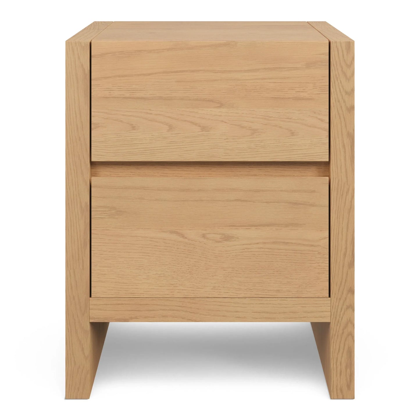 Modern Nightstand Two Drawers Minimalist Bedroom Storage Elegant Design