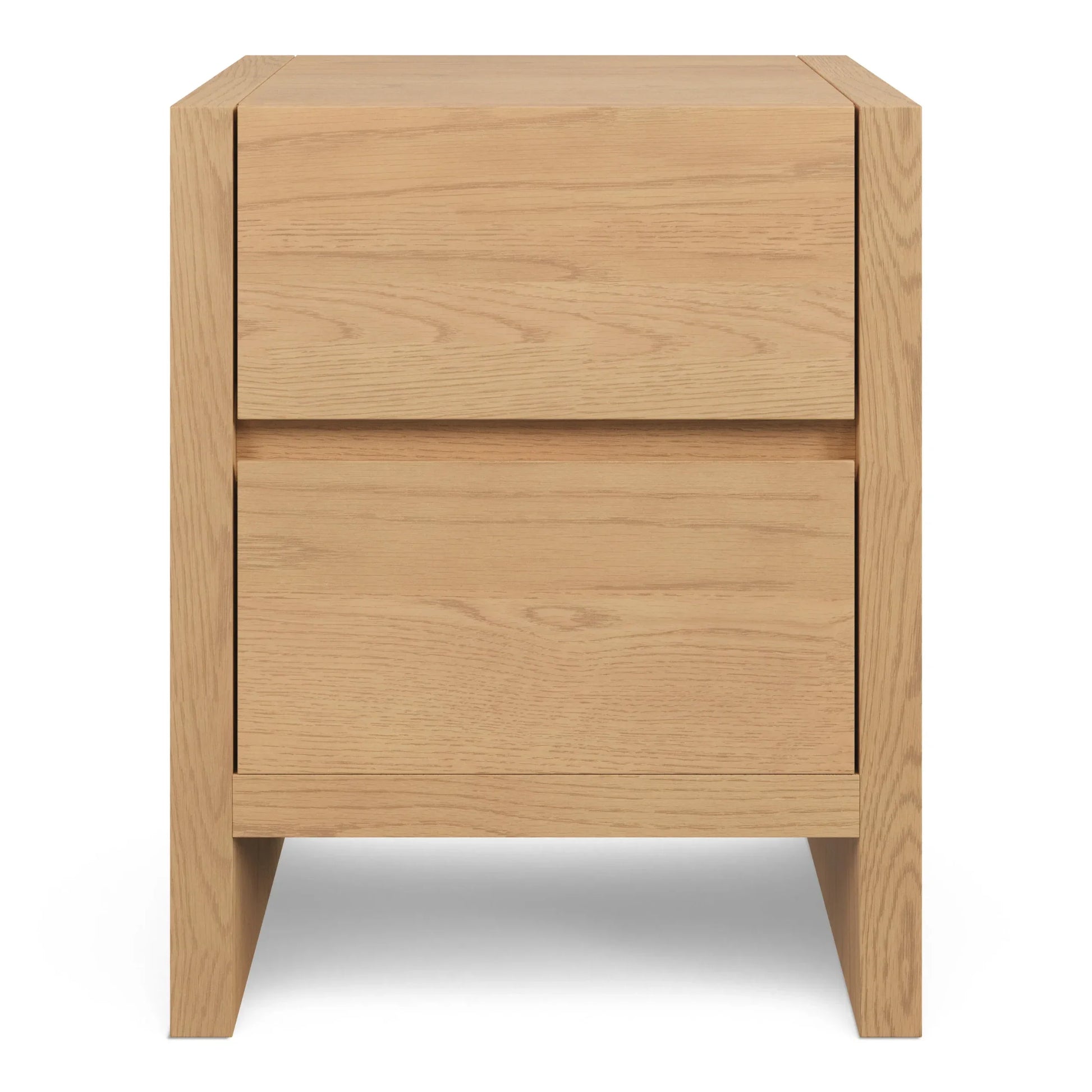 Modern Nightstand Two Drawers Minimalist Bedroom Storage Elegant Design