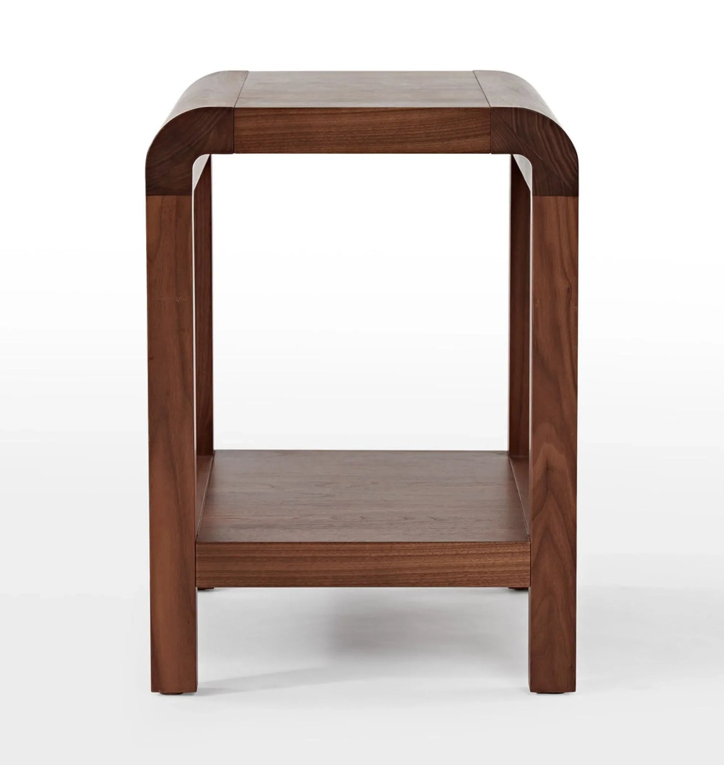 Modern Side Table with minimalist design and storage shelf