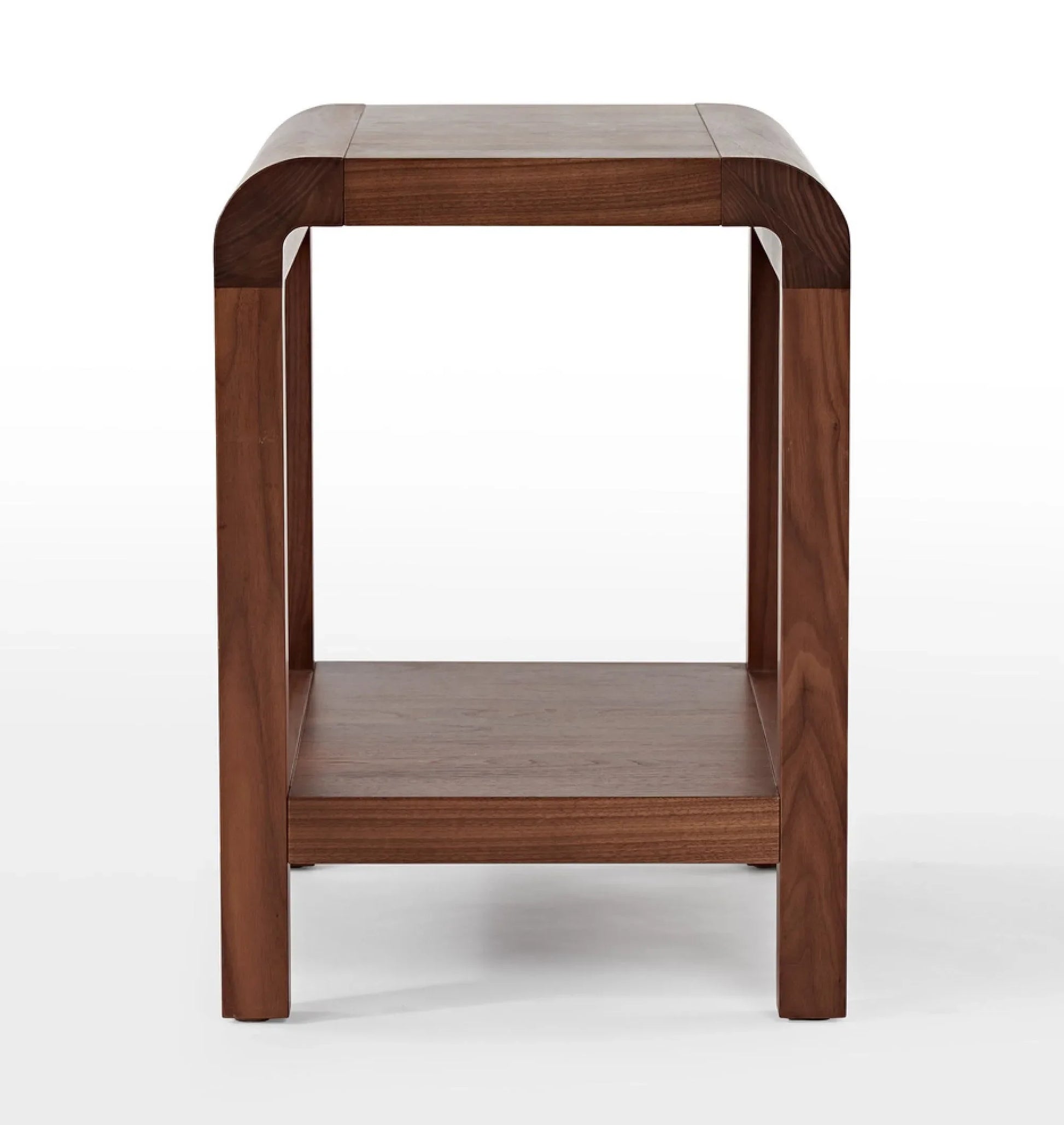 Modern Side Table with minimalist design and storage shelf