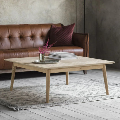Modern Square Coffee Table with sturdy tapered legs