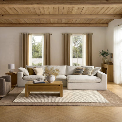 Stylish modern living room table with a spacious surface and hidden storage drawers for a clutter free space.