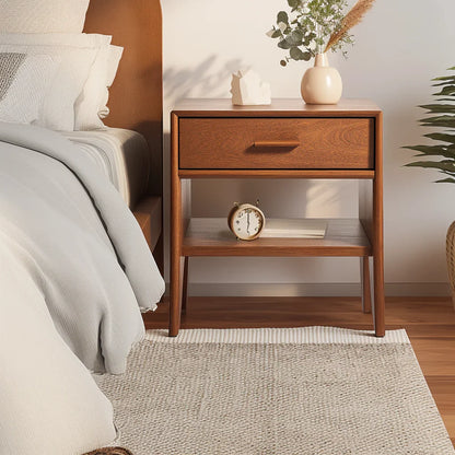 Elegant Nightstand Storage Drawer Shelf Design
