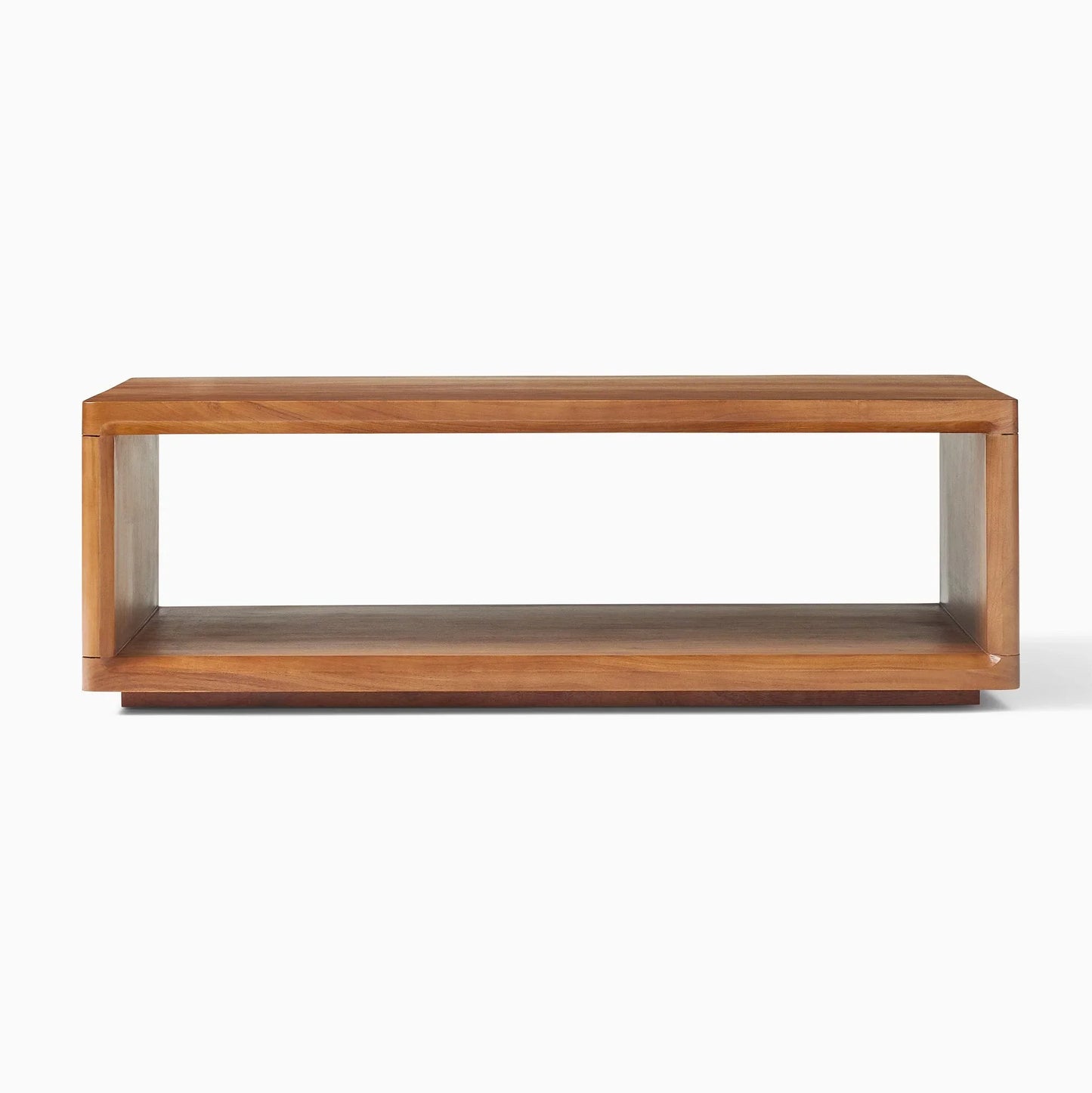Modern Rectangular Coffee Table Open Shelf Design