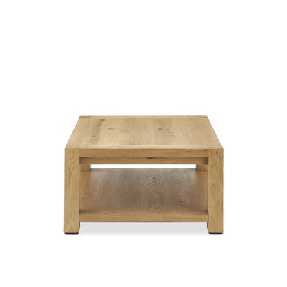 contemporary coffee table with open shelf for additional storage