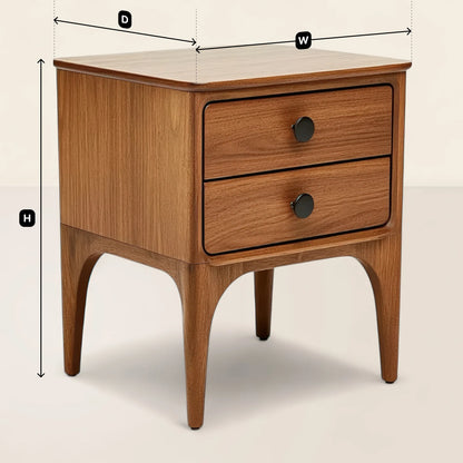 Modern Nightstand Featuring Sleek Design Dual Storage