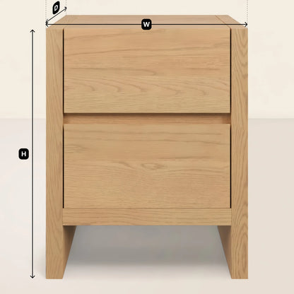 Modern Nightstand Two Drawers Minimalist Style