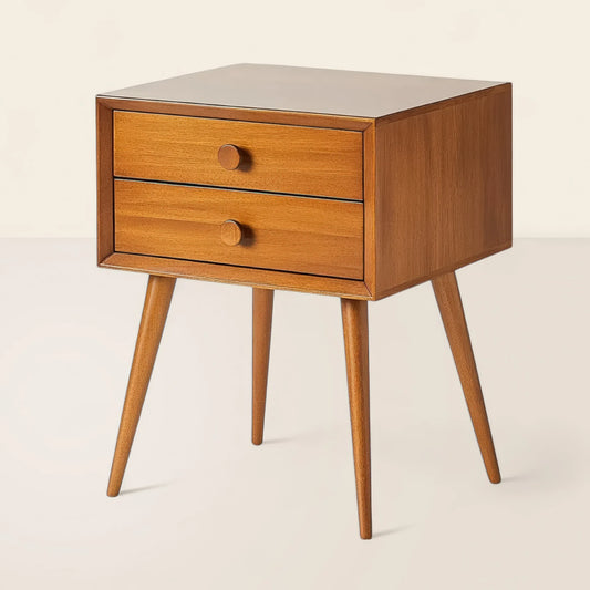 Mid-Century Modern Wooden Nightstand Sleek