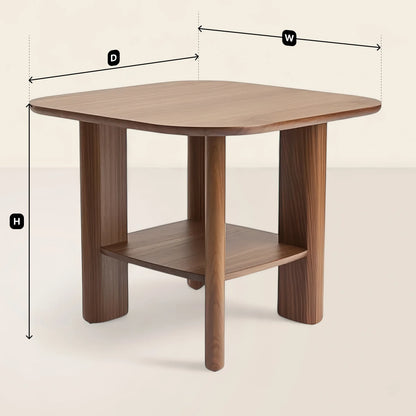 Everyday Side Table with Simple Shelf Design