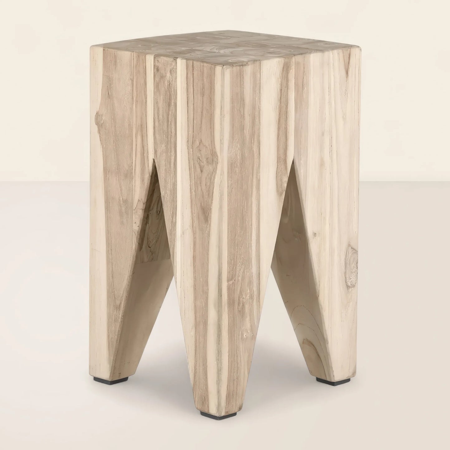 Modern Geometric Side Table Sculptural Accent Piece
