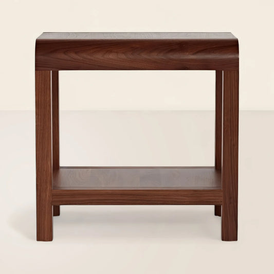 Modern Side Table Sleek Design with Storage Shelf