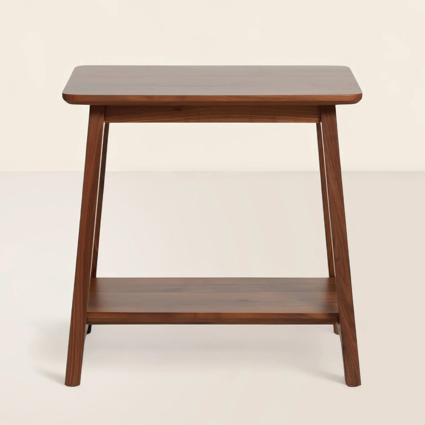 Elegant Compact Wooden Side Table In A Cozy Room