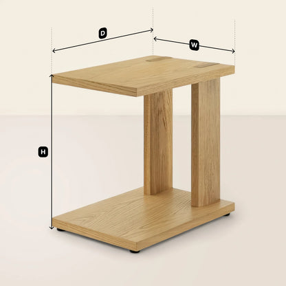 Elegant C Shaped Side Table Space Saving and Versatile